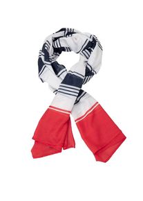 s.Oliver RED LABEL, Damen Schal, Marine / Pastellrot / Weiß