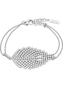 JETTE, Damen Armband 'Leaf', Silber