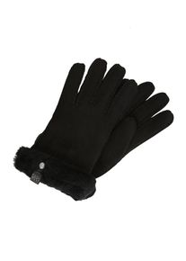UGG Australia UGG, Damen Handschuhe 'Shorty Glove with leather trim', Schwarz