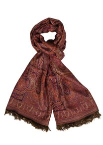 Silvio Tossi, Damen Schal, Champagner / Kastanienbraun / Aubergine / Koralle / Pastellrot