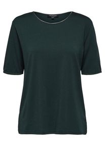 Selected Femme, Damen Shirt, Smaragd / Weiß