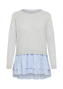 Only, Damen Pullover 'LIMA', Blau / Hellgrau / Wei&szlig;