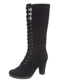 Andrea Conti, Damen Trachtenstiefel, Schwarz