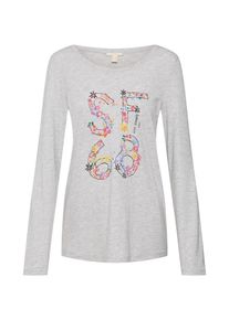 Esprit, Damen Langarmshirt, Graumeliert / Mischfarben