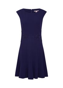 Anna Field, Damen Kleider 'Jersey Dress with Lace Belt and Flared Skirt', Navy