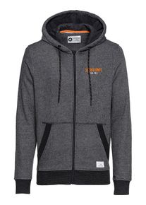 Jack & Jones JACK & JONES, Herren Sweatjacke 'JCOCHRIS SWEAT ZIP HOOD', Dunkelgrau / Schwarz