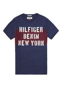 Tommy Jeans, Herren T-Shirt (kurzarm) 'THDM CN T-SHIRT S/S 19', Dunkelblau / Rot / Wei&szlig;