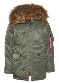 Alpha Industries, Herren Parka 'N3B VF 59', Oliv / Orange