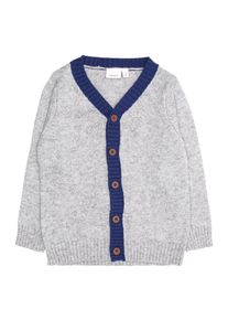 name it, Strickjacke 'NMMOLRIK LS KNIT CARD', Dunkelblau / Graumeliert