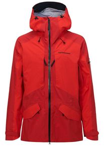 Peak Performance, Herren Skijacke 'Teton', Rot / Neonrot / Schwarz