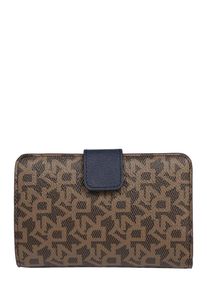 DKNY, Damen Geldbörse 'BRYANT- SM CARRYALL- LOGO', Navy / Braun