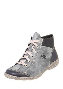 Rieker, Damen Schn&uuml;rschuh, Taubenblau / Grau