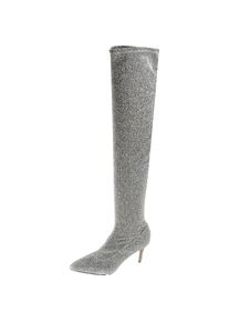 Buffalo, Damen Overknee-Stiefel, Silber