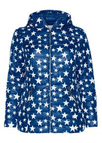 sheego Casual, Damen Steppjacke, Blau / Weiß