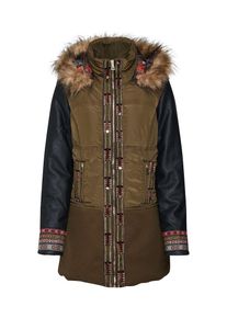 Desigual, Damen Mantel 'PADDED_PORTO', Khaki / Schwarz