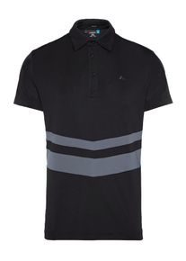 J. Lindeberg J.Lindeberg, Herren 'M Double Stripe Reg TX Jersey' Poloshirt, Dunkelgrau / Schwarz