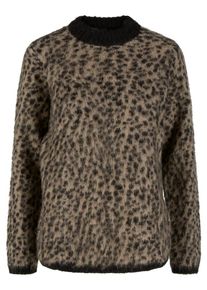 Y.A.S, Damen Pullover, Hellbraun / Schwarz