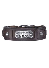 Fossil, Herren Armband 'JF 86562', Dunkelbraun / Silber