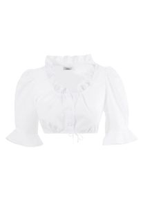 Love Nature, Damen Dirndlbluse mit Knopfverschluss vorne, Wei&szlig;