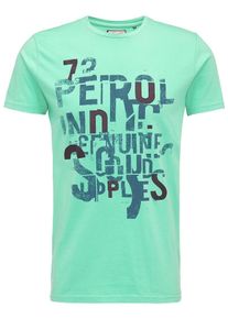 PETROL INDUSTRIES, Herren T-Shirt, Blau / Jade / Weinrot