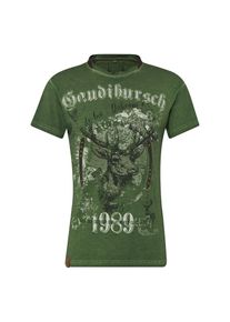 Marjo, Herren T-Shirt 'B36 Gaudibursch', Grün / Mischfarben