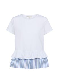 Tom Tailor Denim, Damen T-Shirt, Hellblau / Weiß