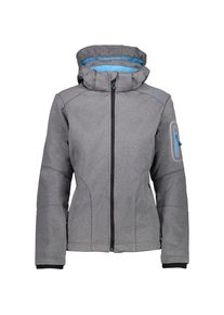 CMP, Damen Softshell Jacke 'Zip Hood', Hellblau / Grau