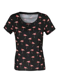 Only, Damen T-Shirt 'Happy Isa', Koralle / Pfirsich / Schwarz