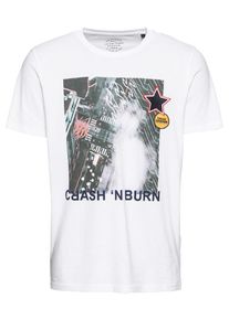 Jack & Jones JACK & JONES, Herren T-Shirt 'JORCOOPER TEE CREW NECK', Grau / Rot / Schwarz / Weiß