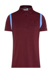 J. Lindeberg J.Lindeberg, Herren 'Dolph slim TX' Jersey Poloshirt, Hellblau / Dunkelrot