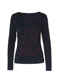 Blue, Damen Langarmshirt, Marine / Rot
