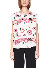 s.Oliver BLACK LABEL, Damen Bluse, Mischfarben / Wei&szlig;