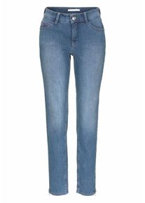 MAC, Damen Ankle-Jeans 'Melanie Zip', Blau