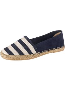 macarena, Damen Espadrilles, Hellbeige / Nachtblau / Naturweiß