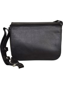 Bree, Damen Lady Top 13 Umhängetasche Leder 34 cm, Schwarz