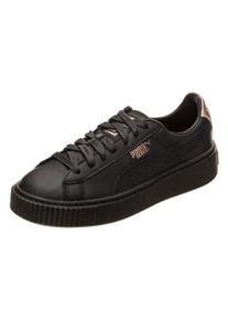 Puma, Damen Sneaker 'Basket Platform Eu', Gold / Schwarz