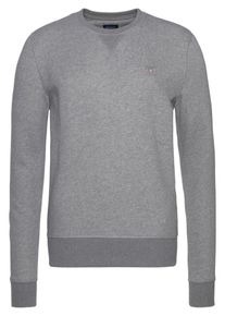 Gant, Herren Sweatshirt 'Original C-Neck', Graumeliert