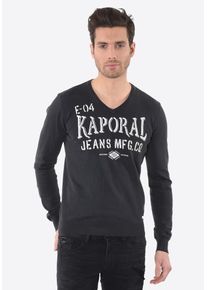 Kaporal5 Kaporal, Herren Pullover 'Lokia Black', Schwarz / Weiß