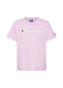 Champion Authentic Athletic Apparel, Damen Shirt 'Rochester Crewneck', Rosa / Wei&szlig;