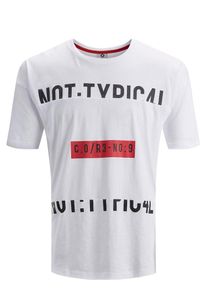 Jack & Jones JACK & JONES, Herren T-Shirt, Merlot / Schwarz / Weiß