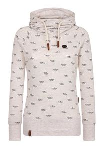 Naketano, Damen Sweatshirt 'Klatschemietze', Beigemeliert / Navy
