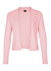 s.Oliver BLACK LABEL, Damen Cardigan mit R&uuml;schen-Detail, Pink