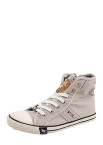 Mustang, Damen Hohe Sneaker aus Canvas, Hellgrau
