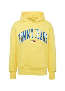 Tommy Jeans, Herren Sweatshirt 'TJM CLEAN COLLEGIATE HOODIE', Blau / Gelb / Weiß