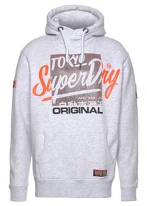 Superdry, Herren Sweatshirt, Hellgrau / Beere / Orangerot / Schwarz