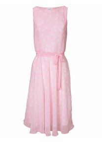 Heine, Damen Druckkleid, Rosa / Weiß