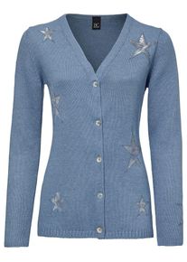 Heine, Damen Cardigan mit Strickmix, Rauchblau