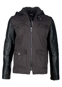 Maze, Herren Jacke 'Grove PU', Greige / Schwarz