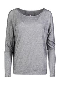 gwynedds, Damen Langarmshirt, Schwarz / Silber