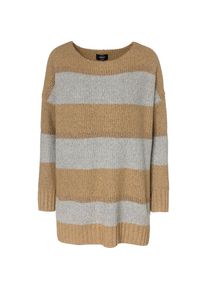 Only, Damen Pullover, Hellbraun / Hellgrau